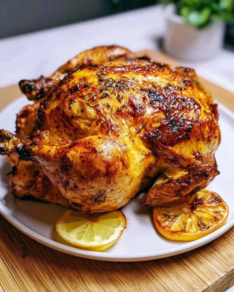 Delicious air fryer rotisserie chicken cooked to perfection