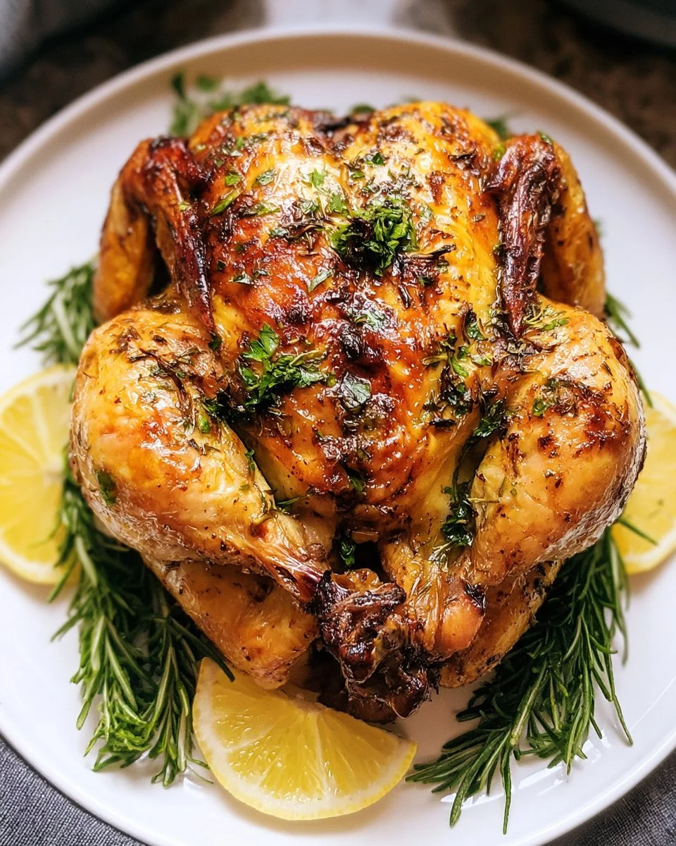 Cooked Cornish Hen in the air fryer, golden brown and crispy
