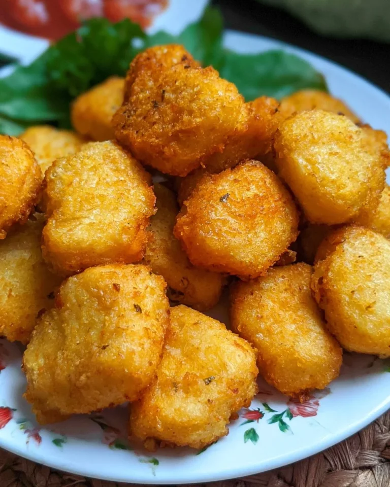 Crispy air fryer chicken nuggets on a plate with dipping sauce