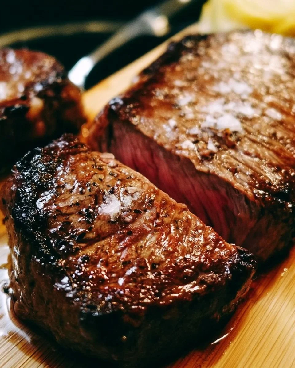 Juicy garlic butter air fryer steak cooked to perfection
