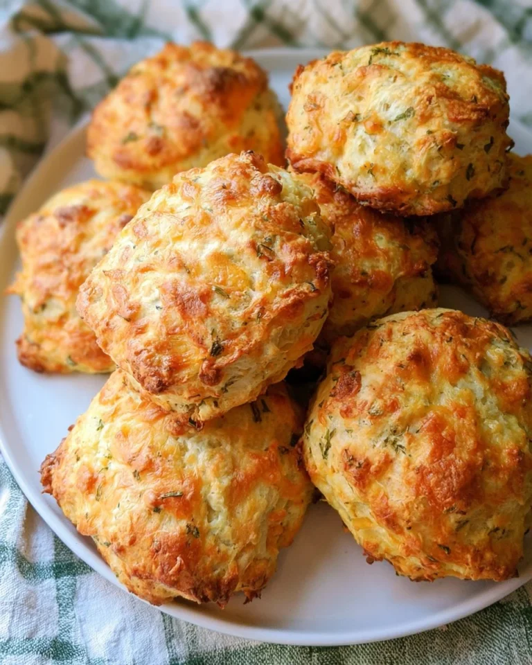 Perfect cheesy air fryer biscuits topped with fresh herbs