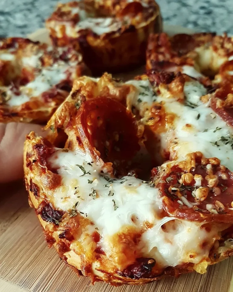 Quickly made Air Fryer Pizza Bagels topped with cheese and pepperoni