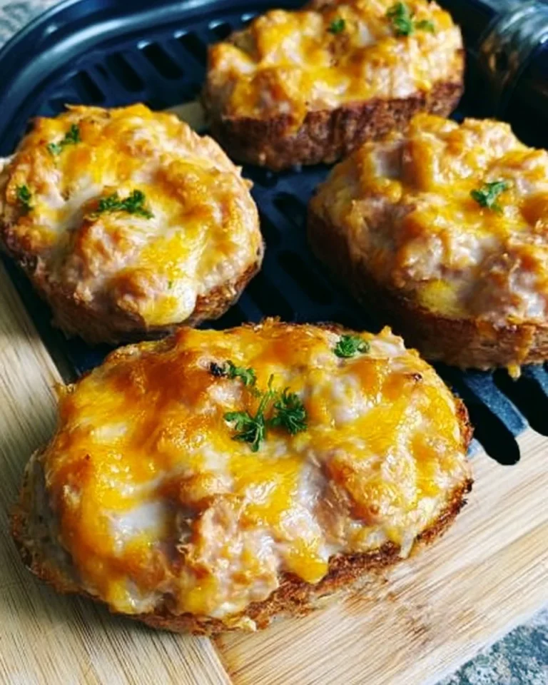 Delicious low carb tuna melts made in an air fryer